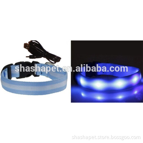 Christmas led dog collars 6pcs Super LED Light USB Rechargeable electric led dog collar